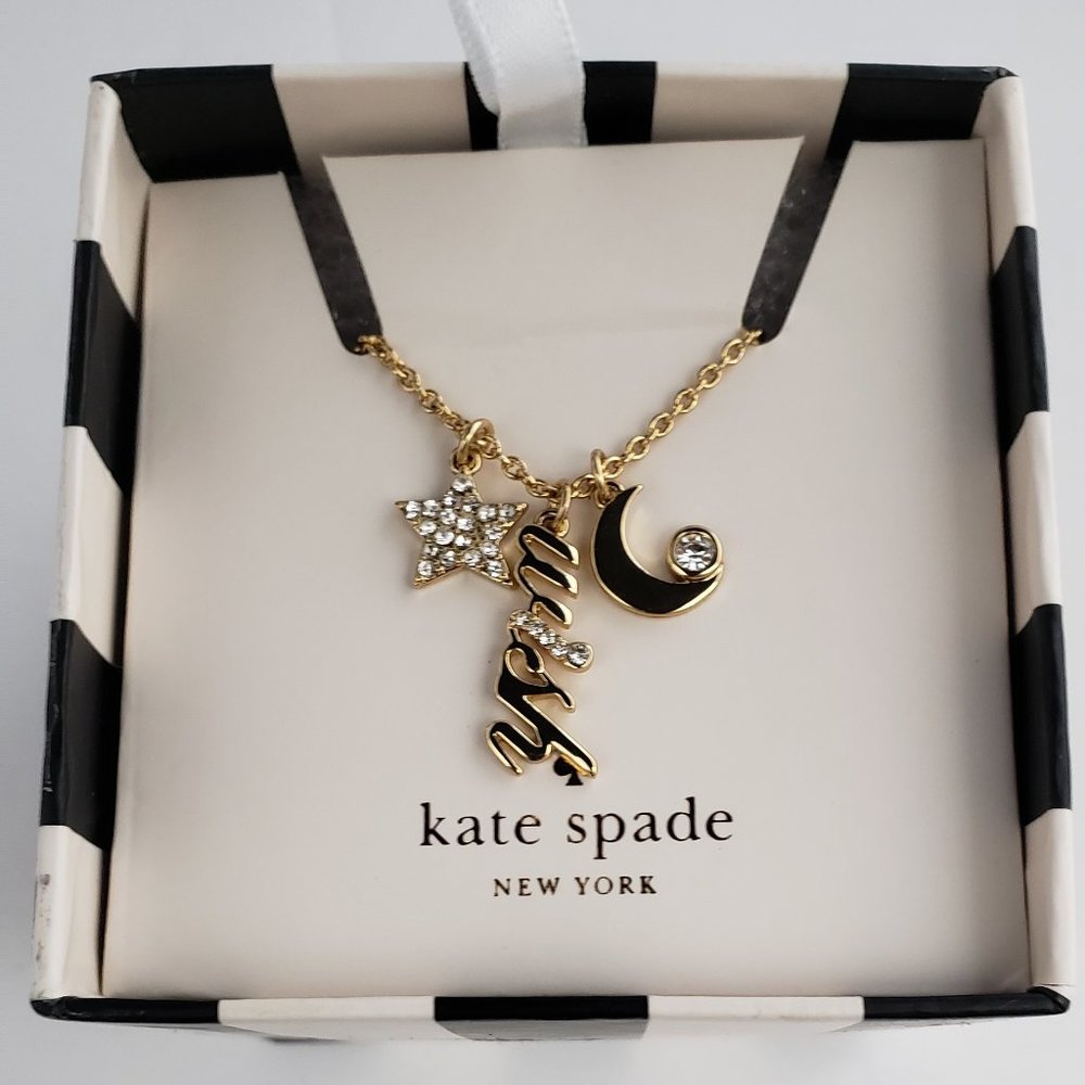 NWT Kate Spade Midnight Wish Pendant Necklace - Picture 2 of 4